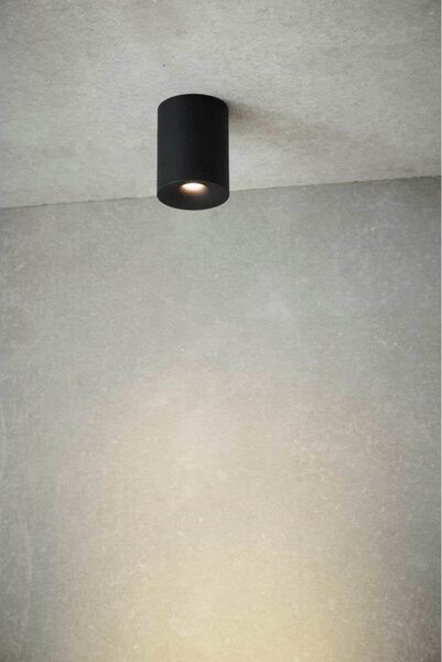 LOOM DESIGN LED φωτιστικό οροφής Nyx, μαύρο, IP54, ρυθμιζόμενος, Μαύρο, Μπάνιο, Αλουμίνιο, σύγχρονο