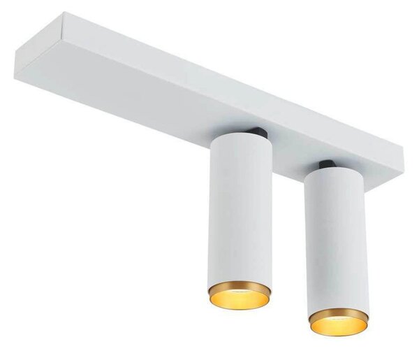 LOOM DESIGN LED-Deckenstrahler X-Beam, 2-flg., λευκό, ρυθμιζόμενος, Λευκό, Σαλόνι / τραπεζαρία, Αλουμίνιο, σύγχρονο