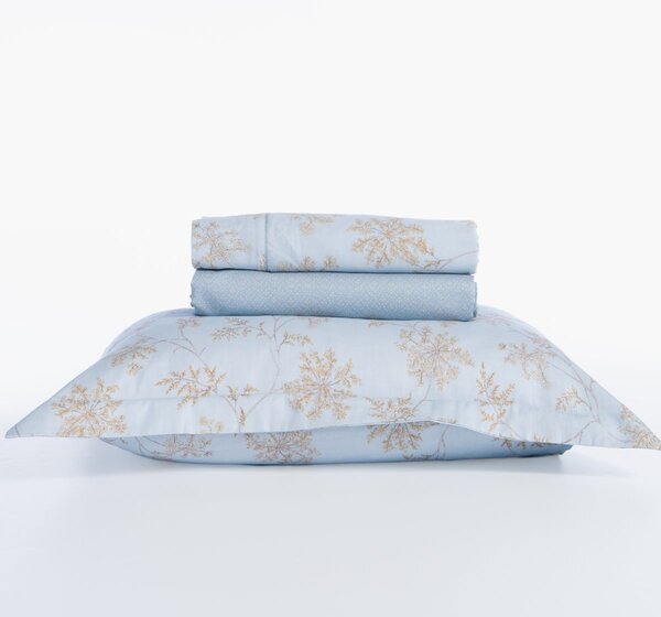 Σεντόνια Υπέρδιπλα (Σετ) Nef-Nef Homeware Premium Foxy Silver - Blue