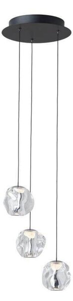 LOOM DESIGN LED κρεμαστό φωτιστικό Ice Ball 3, διαφανές, ακρυλικό, ρυθμιζόμενος, Διαφανές, Σαλόνι / τραπεζαρία, Πλαστικό, σύγχρονο
