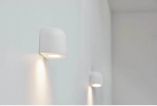LOOM DESIGN LED-Επιτοίχιο φωτιστικό Nyx, λευκό, ρυθμιζόμενος, Λευκό, Σαλόνι / τραπεζαρία, Αλουμίνιο, σύγχρονο