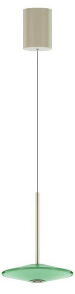 LOOM DESIGN LED κρεμαστό φωτιστικό Solene, πράσινο, γυαλί, Ø 20 cm, ρυθμιζόμενος, Πράσινο, Σαλόνι / τραπεζαρία, Γυαλί, σύγχρονο