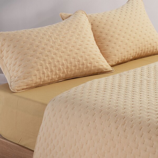 Ζεύγος Μαξιλαροθήκες Καπιτονέ (52x72) Nef-Nef Homeware Adelle Butter Yellow