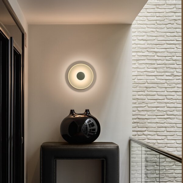 Vibia Top LED απλίκα Ø 40 cm πράσινο L1, ρυθμιζόμενος, Πράσινο, Σαλόνι / τραπεζαρία, Μέταλλο, σύγχρονο
