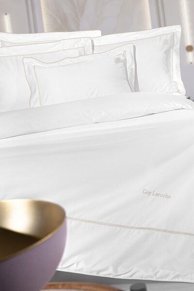 Σεντόνια King Size (Σετ) Guy Laroche Elite White - Beige
