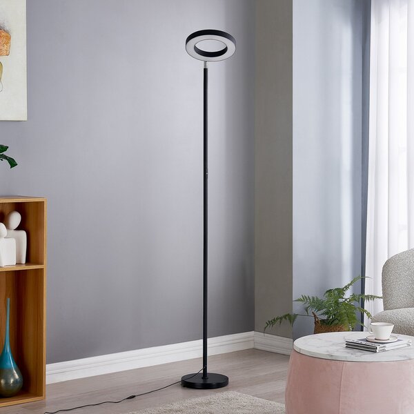 Lindby Smart φωτιστικό LED Cilian, RGBW, CCT, ZigBee, Hue, ρυθμιζόμενος, Μαύρο, Σαλόνι / τραπεζαρία, Μέταλλο, σύγχρονο