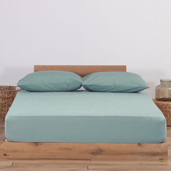 Σεντόνι Μακό Διπλό Με Λάστιχο (140x200+30) Nef-Nef Homeware Jersey Mint