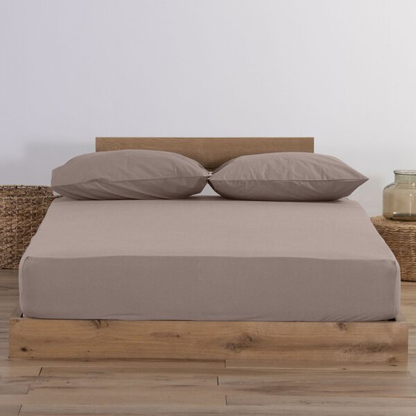 Σεντόνι Μακό Μονό Με Λάστιχο (100x200+30) Nef-Nef Homeware Jersey Mocca