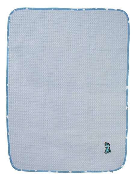 Κουβέρτα Πικέ Αγκαλιάς (80x110) Dimcol Dinosaur 179 Sky Blue