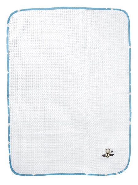 Κουβέρτα Πικέ Αγκαλιάς (80x110) Dimcol Aviator 184 White-Sky Blue