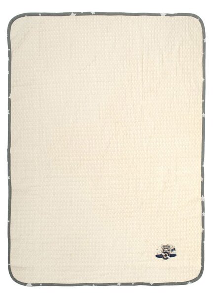 Κουβέρτα Πικέ Αγκαλιάς (80x110) Dimcol Aviator 185 Ecru-Grey