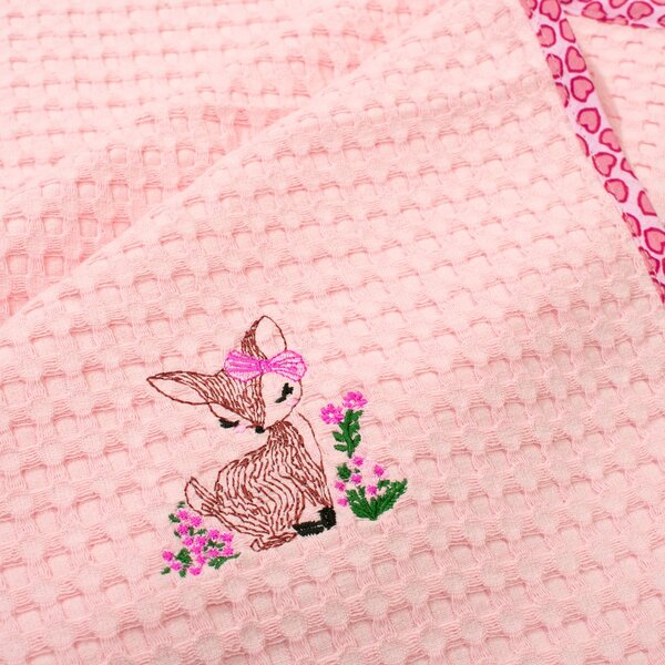 Κουβέρτα Πικέ Αγκαλιάς (80x110) Dimcol Deer 196 Pink