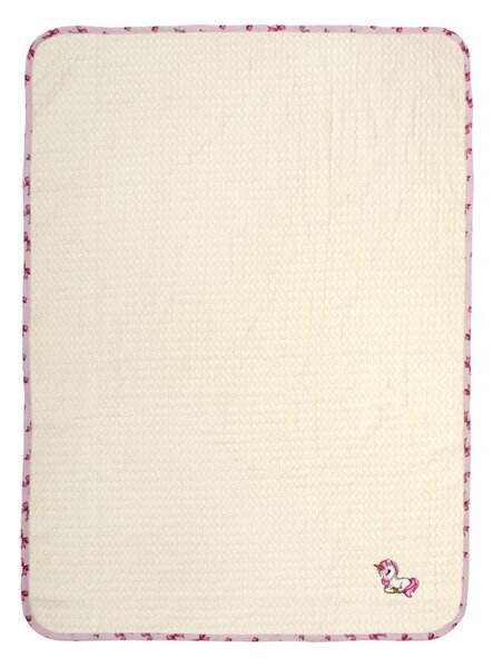 Κουβέρτα Πικέ Κούνιας (100x160) Dimcol Unicorn 189 Ecru-Pink