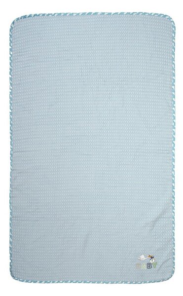 Κουβέρτα Πικέ Κούνιας (100x160) Dimcol Stork 191 Sky Blue