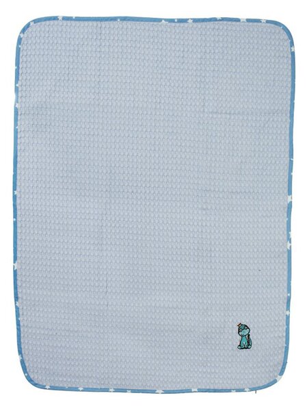 Κουβέρτα Πικέ Κούνιας (100x160) Dimcol Dinosaur 179 Sky Blue
