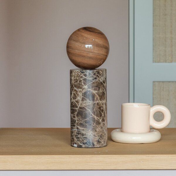 IT´S ABOUT ROMI It's about RoMi Επιτραπέζια λάμπα Tivoli, καφέ, ύψος 33 cm, Καφέ / Σκουριάς, Σαλόνι / τραπεζαρία, Μάρμαρο, σύγχρονο