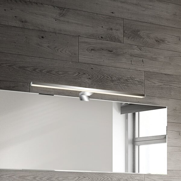 Briloner Λάμπα LED με καθρέφτη Dun 2 σε 1, χρώμιο, IP44, μήκος 50 cm, Μεταλλικό, Μπάνιο, Πλαστικό, σύγχρονο