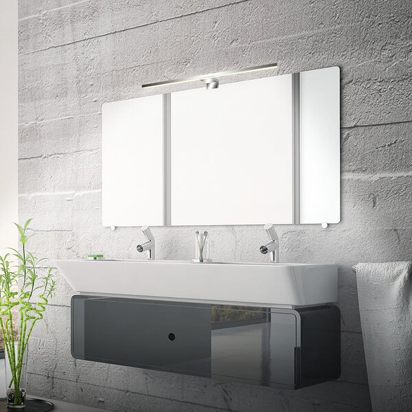 Briloner Λάμπα LED με καθρέφτη Dun 2 σε 1, χρώμιο, IP44, μήκος 50 cm, Μεταλλικό, Μπάνιο, Πλαστικό, σύγχρονο