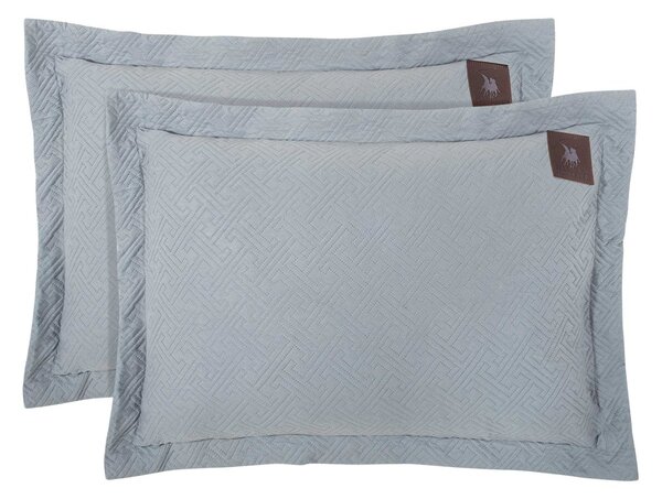 Ζεύγος Μαξιλαροθήκες Καπιτονέ (50x70) Greenwich Polo Club Essential 4450 Grey