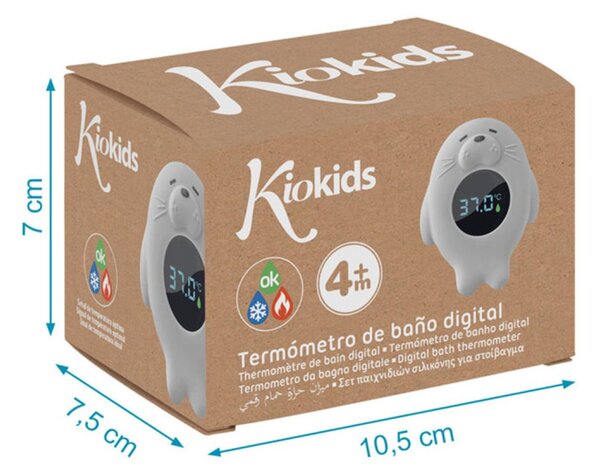 Θερμόμετρο Μπάνιου Kiokids Φώκια Γκρι 6282