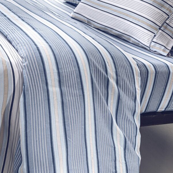 Σεντόνια King Size (Σετ) Guy Laroche Pinstripe Denim