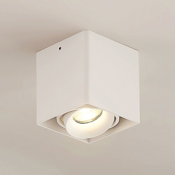Arcchio Kubika downlight GU10, 1-φωτισμός, λευκό, ρυθμιζόμενος, Λευκό, Διάδρομος, Μέταλλο, σύγχρονο