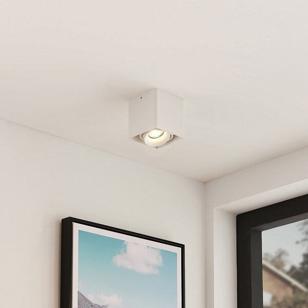 Arcchio Kubika downlight GU10, 1-φωτισμός, λευκό, ρυθμιζόμενος, Λευκό, Διάδρομος, Μέταλλο, σύγχρονο