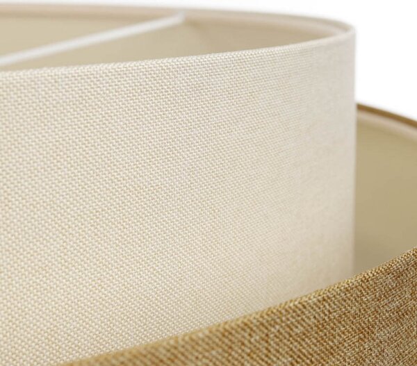 Maco Design Boho Elegant κρεμαστό φωτιστικό, μπεζ/κρέμα, Ø 60 cm, ύφασμα, ρυθμιζόμενος, Μπεζ, Σαλόνι / τραπεζαρία, Ύφασμα / Κλωστοϋφαντουργία