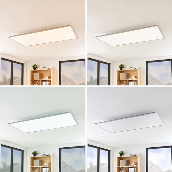 Lindby LED πάνελ Stenley, CCT, 120 cm x 60 cm, dimmable, ρυθμιζόμενος, Λευκό, Κουζίνα, Πλαστικό, σύγχρονο