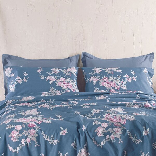 Ζεύγος Μαξιλαροθήκες (50x70) Rythmos Nova Springtime D.Blue