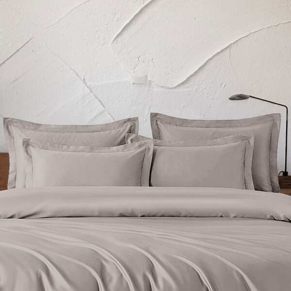 Ζεύγος Μαξιλαροθήκες Oxford (50x70) Rythmos Tencel Glacier Beige Sand