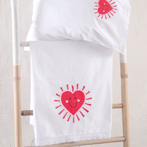 Σεντόνια Κούνιας (Σετ) Rythmos Baby Loveheart