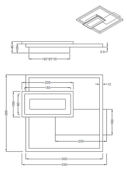 Φωτιστικό Πλαφονιέρα LED RL Spiro Black R67862132