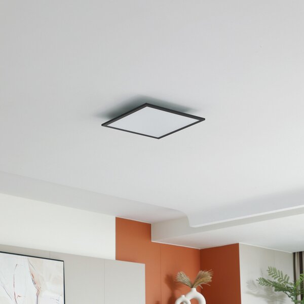 Lindby LED πάνελ Enhife, μαύρο, 40 x cm, μεταλλικό, 4.000K, Μαύρο, Μελέτη / Γραφείο, Αλουμίνιο, σύγχρονο
