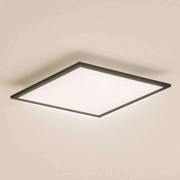 Lindby LED πάνελ Enhife, μαύρο, 40 x cm, μεταλλικό, 4.000K, Μαύρο, Μελέτη / Γραφείο, Αλουμίνιο, σύγχρονο