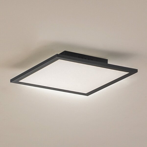 Lindby LED πάνελ Enhife, μαύρο, 30 x cm, μεταλλικό, 4.000K, Μαύρο, Μελέτη / Γραφείο, Αλουμίνιο, σύγχρονο