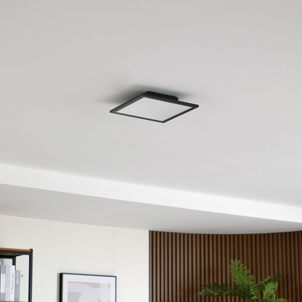 Lindby LED πάνελ Enhife, μαύρο, 30 x cm, μεταλλικό, 4.000K, Μαύρο, Μελέτη / Γραφείο, Αλουμίνιο, σύγχρονο