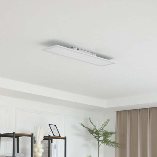 Lindby LED πάνελ Enhife, λευκό, 80 x 20 cm, μεταλλικό, 4.000 K, Λευκό, Μελέτη / Γραφείο, Αλουμίνιο, σύγχρονο