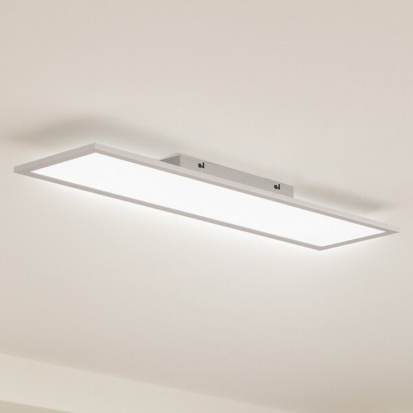 Lindby LED πάνελ Enhife, λευκό, 80 x 20 cm, μεταλλικό, 4.000 K, Λευκό, Μελέτη / Γραφείο, Αλουμίνιο, σύγχρονο
