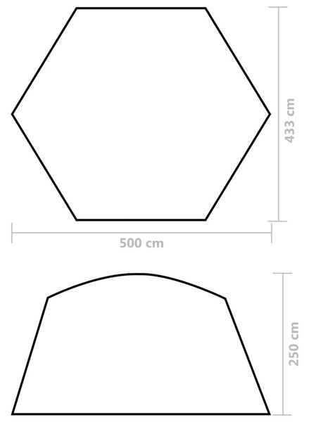 Σκίαστρο Πισίνας Παραλλαγή 500 x 433 x 250 εκ. Υφασμάτινο