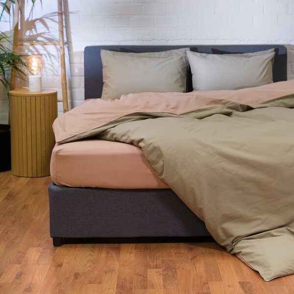 Παπλωματοθήκη Μονή (Σετ 165x245) 2 Όψεων Naf-Naf Hue Laurel Oak - Warm Taupe