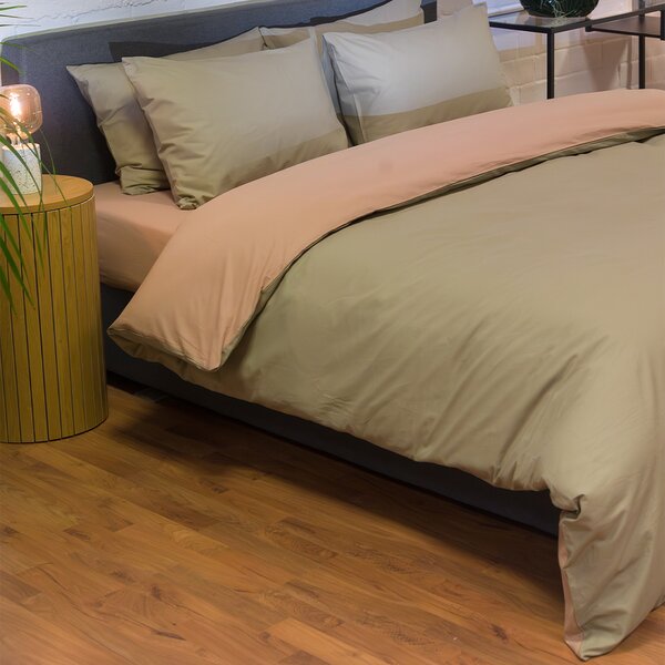 Παπλωματοθήκη Μονή (Σετ 165x245) 2 Όψεων Naf-Naf Hue Laurel Oak - Warm Taupe