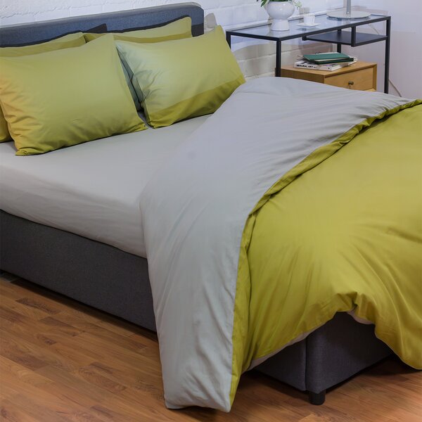 Παπλωματοθήκη Μονή (Σετ 165x245) 2 Όψεων Naf-Naf Hue Willow - Ghost Grey
