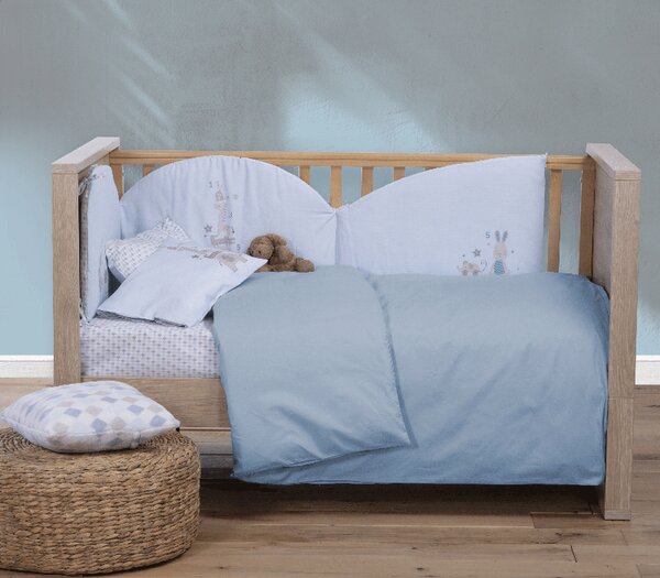 Βρεφικη Παπλωματοθηκη Basic 1216-L.Blue 110X150 Nef-Nef Homeware