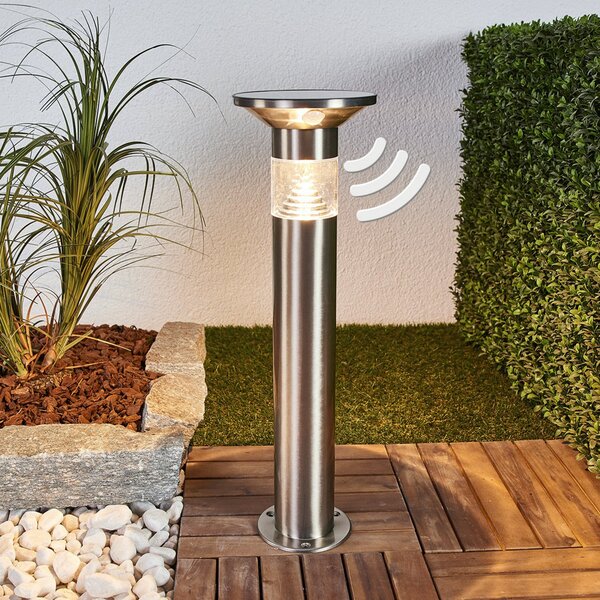 Lindby LED φωτιστικό βάθρο Jalisa, 54 cm, ηλιακό, αισθητήρας, Μεταλλικό, Μέταλλο, σύγχρονο, Ηλιακά φώτα