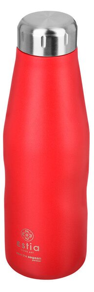 Μπουκάλι Θερμός Travel Flask Save The Aegean Scarlet Red 500ml - Estia