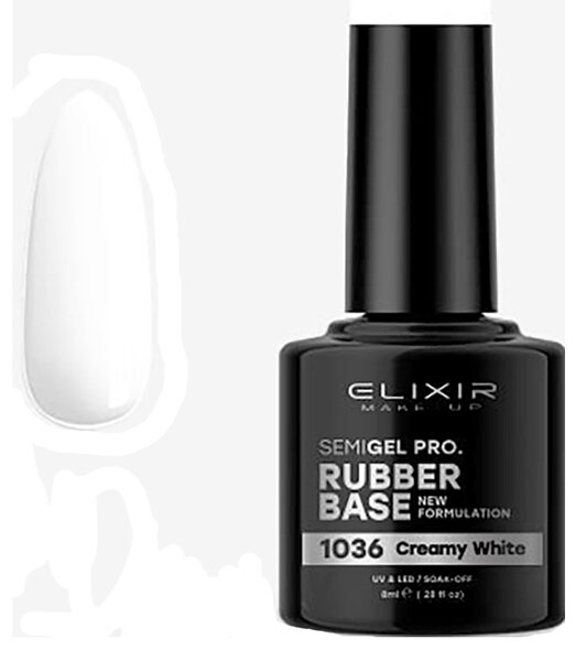 Base Coat Rubber Semigel Pro 1036 Creamy White 8ml