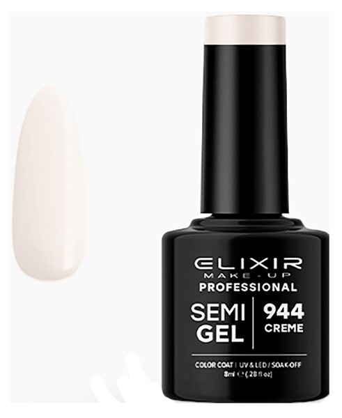 Ημιμόνιμο Βερνίκι Semi Gel 944 Cream 8ml Elixir