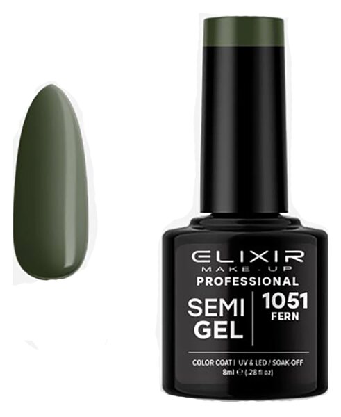 Ημιμόνιμο Βερνίκι Semi Gel 1051 Fern 8ml Elixir