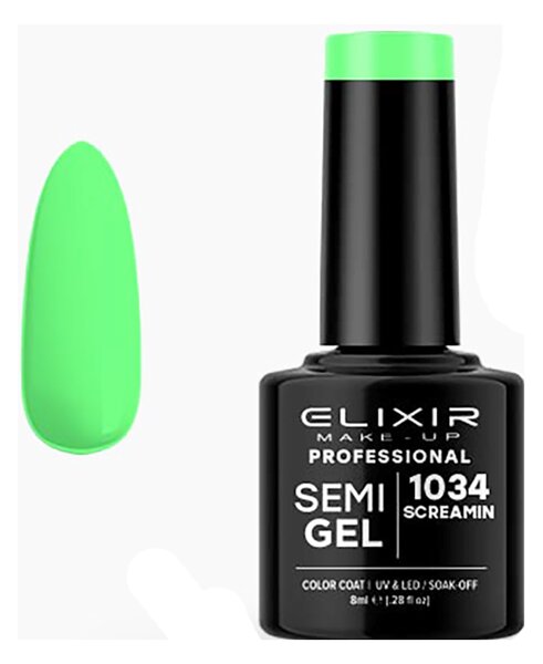 Ημιμόνιμο Βερνίκι Semi Gel 1034 Screamin 8ml Elixir